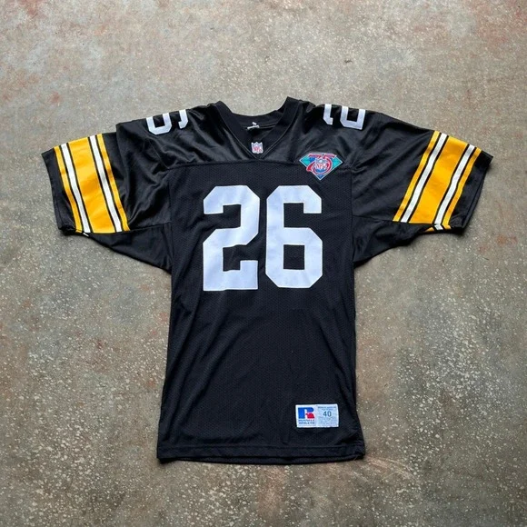 Vintage Russell Athletic Pittsburgh Steelers Rod Woodson 26 NFL Jersey Black 40 - Picture 1 of 10